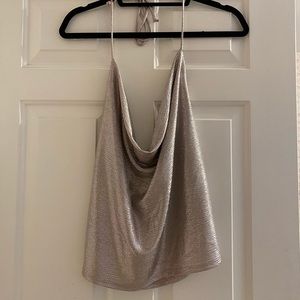 DECKER low cut champagne and low back